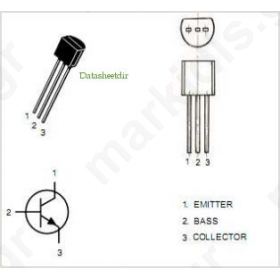 Transistor NPN bipolar 40V 1.5A 1W TO92 SS8050