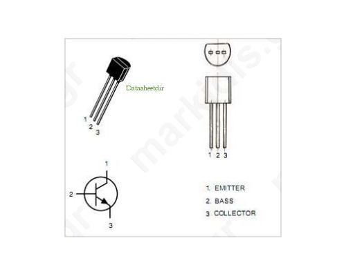 Transistor NPN bipolar 40V 1.5A 1W TO92 SS8050
