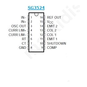 IC SG3524 ελεγκτής PWM 100mA 450kHz DIP16 8/40V