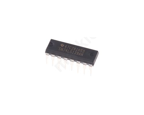 SN74LS139AN, Dual Decoder, Demultiplexer LS, 1-of-4 Inverting 4.75  5.25 V 16-pin PDIP
