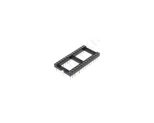 Precision socket, goldplated 28P 15,24mm RM2,54mm