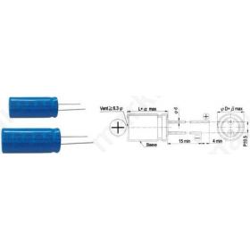 Πυκνωτής Ηλεκτρολυτικός 10uF 25VDC 5x11mm Ράστερ: 2mm