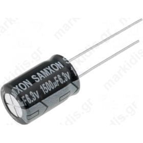 Capacitor electrolytic 1500uF 6.3V 10x16mm Pitch 5mm Capacitor electrolytic 1500uF 6.3V 10x16mm Pitch 5mm