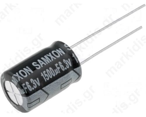 Capacitor electrolytic 1500uF 6.3V 10x16mm Pitch 5mm
