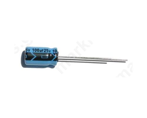 Πυκνωτής Ηλεκτρολυτικός 100MF/25V 105C  6.3x11mm