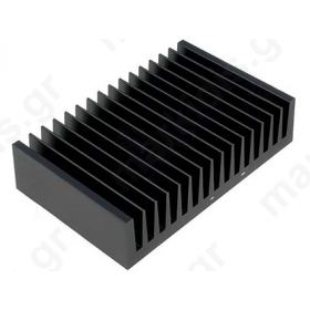  Heatsink: extruded; grilled; black; L:100mm; W:160mm; H:40mm