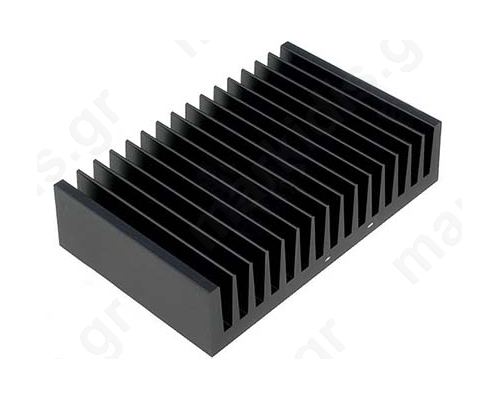  Heatsink: extruded; grilled; black; L:100mm; W:160mm; H:40mm