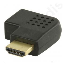 HDMI adapter HDMI connector right angled - HDMI input black.