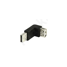 VLCP 60940B, USB 2.0 USB A male - USB A female 270° hooked adapter