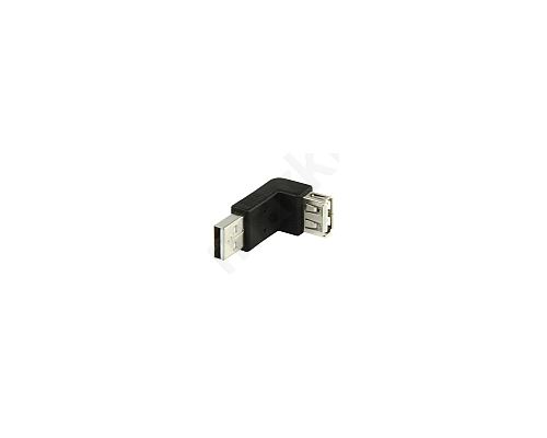 VLCP 60940B, USB 2.0 USB A male - USB A female 270° hooked adapter