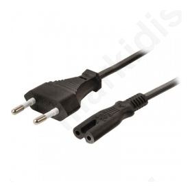 Power cable Euro plug male - IEC-320-C7 2.00 m black.