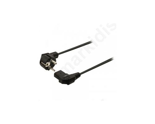 VLEP 10020B 2.00, Power cable Schuko angled male - IEC-320-C13 angled 2.00 m black