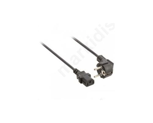 VLEP 10000B 3,00, Power cable Schuko angled male - IEC-320-C13 3.00 m black.