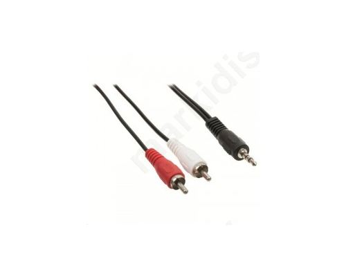 VLAP 22200B 20.00, Καλώδιο 2x RCA αρσ. - 3,5mm Stereo αρσ, 20m.