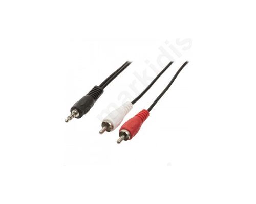 Καλώδιο 2x RCA Αρσενικά - 3,5mm Stereo Αρσενικό, 5m.