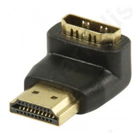 HDMI adapter HDMI connector 90° angled - HDMI input black.