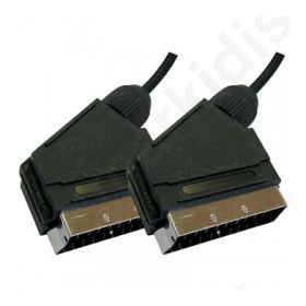 SCART03LC/1.5M, 21p connected scart cable, single shielded, 1.5m.