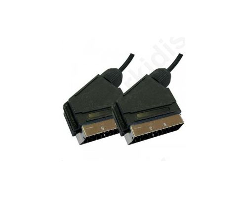 SCART03LC/1.5M, 21p connected scart cable, single shielded, 1.5m.