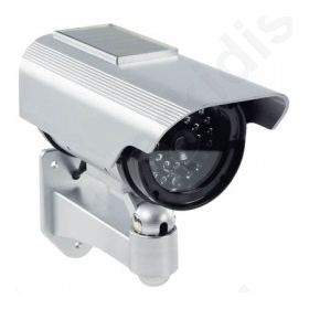SAS-DUMMY CAM35 ,Ομοίωμα κάμερας Security με ηλιακό πάνελ και IR LEDs που ανάβουν στο σκοτάδι