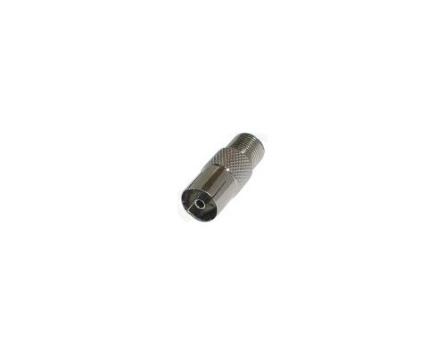 F-connector to coax socket adapter.