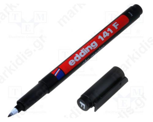 Marker: water resistant; black; 0.6mm; EDDING 141F