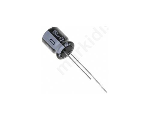 Πυκνωτής Ηλεκτρολυτικός 100MF/63V 105C D10X12.5
