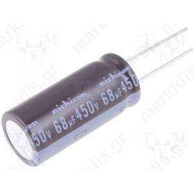 Capacitor electrolytic 68uF 450V 16x35.5mm Pitch:7.5mm