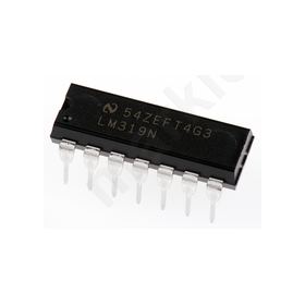 LM319N/NOPB Dual Comparator, Open Collector O/P, 0.08΅s 9 ? 28 V 14-Pin MDIP