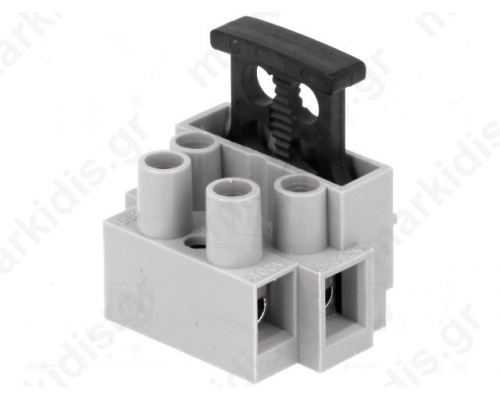 DG801-2P11, Terminal block; ways:2; screw terminal; 1x fuse; 0.5χ 2.5mm2