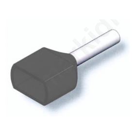 TUBE TERMINAL (END SLEEVE) DOUBLE GRAY