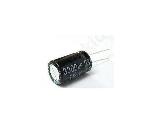 Πυκνωτής 3300MF/16V 105C Ηλεκτρολυτικός D12X25mm