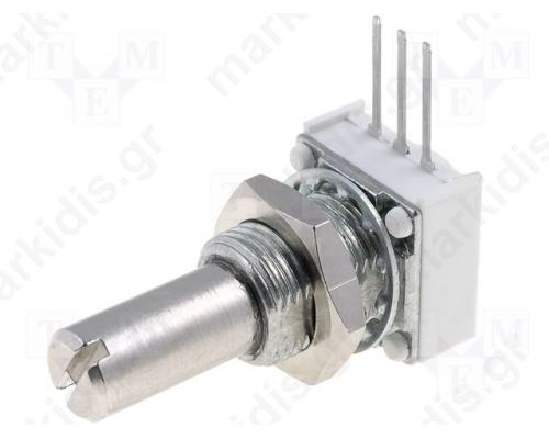 Potentiometer: shaft, single turn; 2.5kΩ; 1W; 6.35
