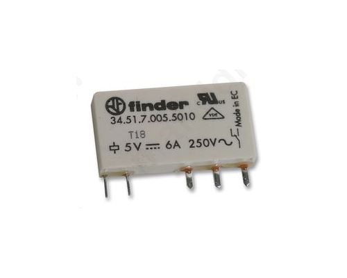 Relay: electromagnetic; SPDT; Ucoil:5VDC; 6A/250VAC; 6A/30VDC