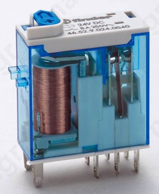 Relay: electromagnetic; DPDT; Ucoil:24VDC; 8A/250VAC; 8A/30VDC