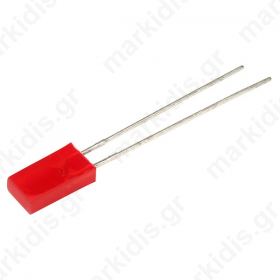 Led Rectangular 5x2.5mm Red 3.2-12.5mcd 110°
