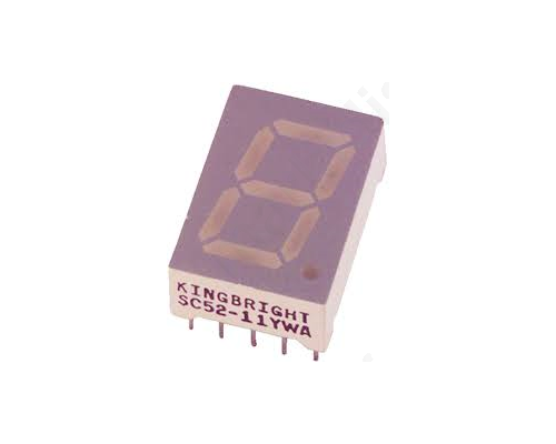 SC52-11YWA, LED DISPLAY YELLOW  13 mm common cathode