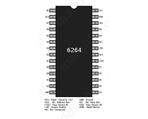 I.C RAM MEMORY FCB61C65L-70P