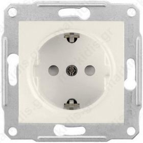 SDN3000123, Earthed safety socket White