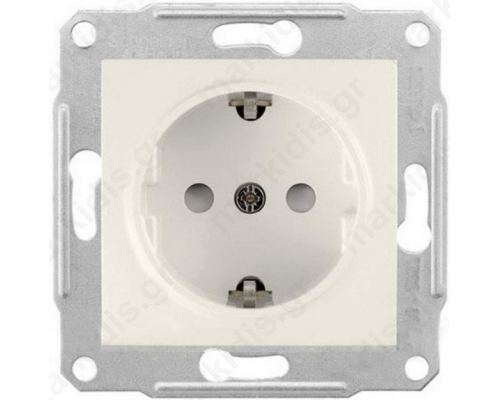SDN3000123, Earthed safety socket White