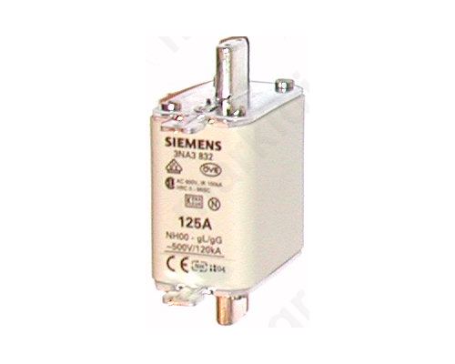 3NA3832, ΑΣΦΑΛΕΙΑ Siemens 125A 00 NH Fuse gG 500Vac