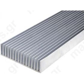 Heatsink extruded grilled L:1000mm W:190.5mm H:50mm plain