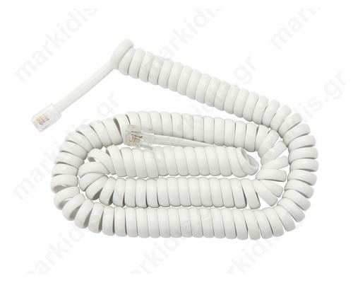 PHONE SPIRAL CABLE WHITE 3M BLIST