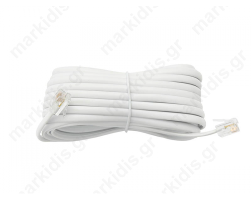CABLE TELEPHONE PLUG WHITE 6M BLISTER