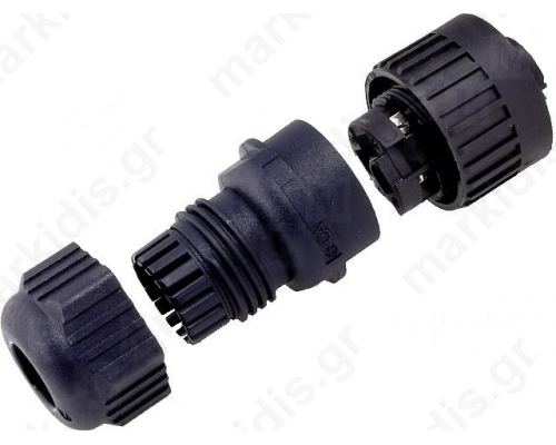 Connector circular Series CA female plug 400V 16A IP67