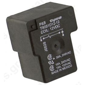 T90S1D12-12,SPST-NO PCB Mount Non-Latching Relay, 12V