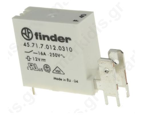 Non-Latching Relay, 12V dc Coil, 16 A