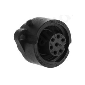 30G006 100 12, C 16-3 Series, Standard 6 + PE Pole Female Straight Panel Mount Circular Connector