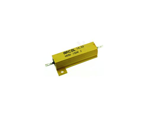 Resistor Axial Panel Mount  HS50 Series Aluminium Housed 150Ω ±5% 50W