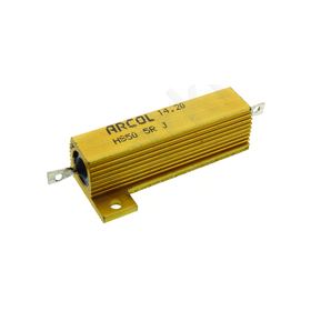 HS50 Series Aluminium Housed Axial Panel Mount Resistor, 5Ω ±5% 50W