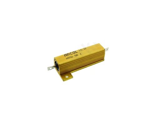 HS50 Series Aluminium Housed Axial Panel Mount Resistor, 5Ω ±5% 50W